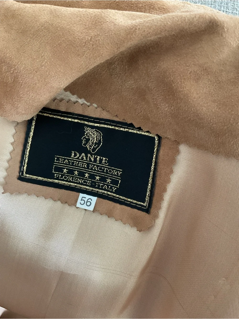 Dante Leather Factory Men's Suede Blazer in Camel Brown